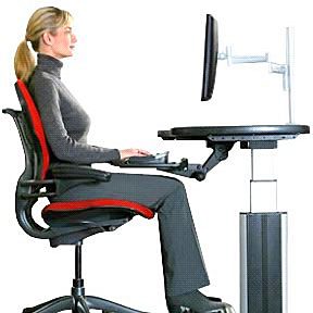 an ergonomic workstation